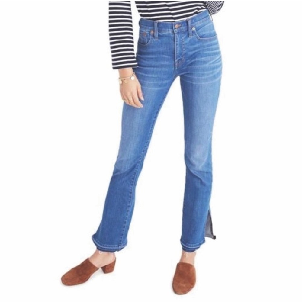 Cali Split Hem Demi-Boot Jeans in Joan Wash